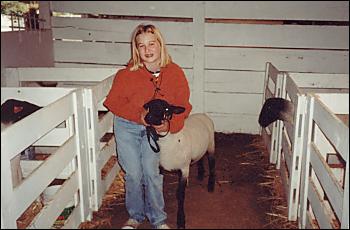 Picture of Molly Street with her sheep.