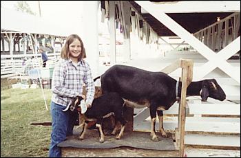 Picture of girl with goat.