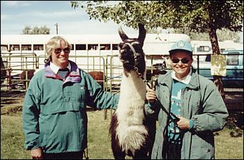 Picture of 2 ladies with llama.