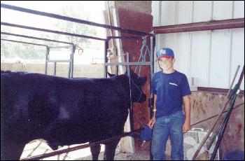 Cody Clark with his steer Porter