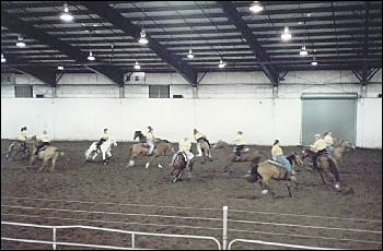 Picture of horse drill team.