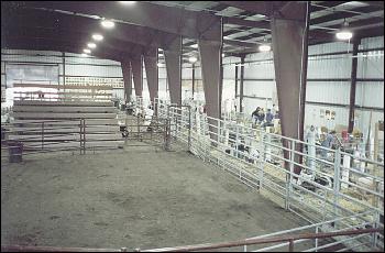 Picture of new animal barn.